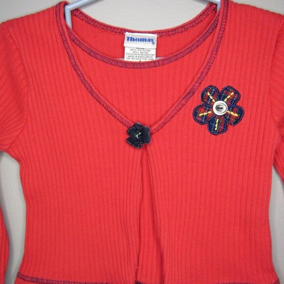 Y2K Plaid Dress Girls Size 5 Red Multicolor Embellished Plaid Retro VTG School - Picture 5 of 16